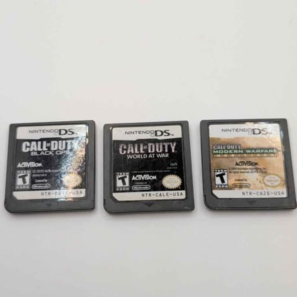 Call of Duty Nintendo DS Lot 3 Games Black Ops World at War Modern Warfare Loose